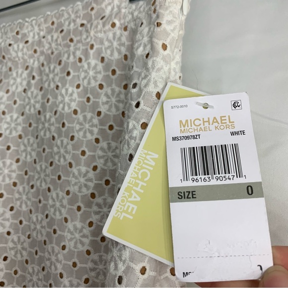 NWT MICHAEL MICHAEL KORS Eyelet Ruffled Midi Skirt, size 0 - Picture 6 of 15